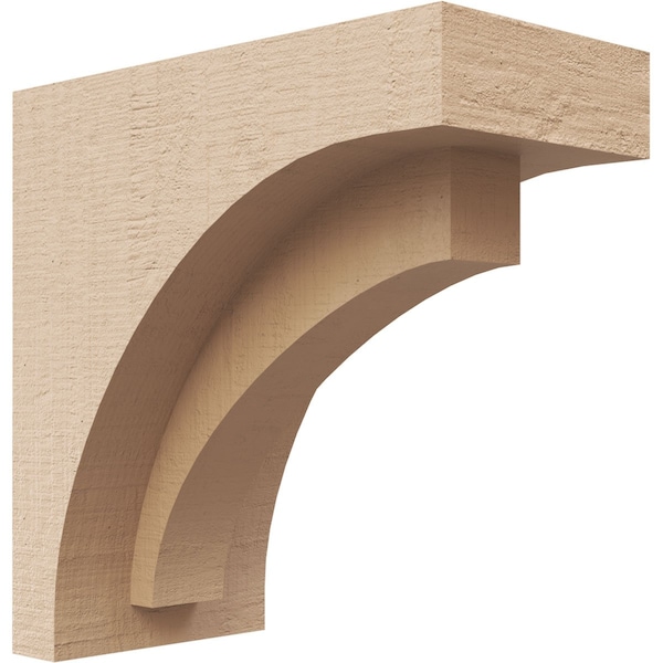 Ekena Millwork 3"W x 6"D x 6"H Classic Rivera Rough Cedar Woodgrain TimberThane Corbel, Primed Tan CORUR03X06X06RIVRCPR - main